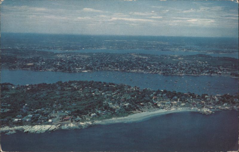 Birdseye View Marblehead, MA Coastline & Harbor Massachusetts