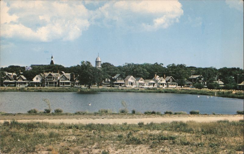 Sunset Lake, Gingerbread Cottages, Oak Bluffs, MA Massachusetts