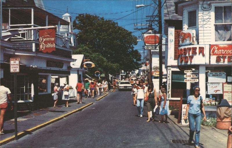 Commercial Street, Provincetown, MA - Shops & People Massachusetts