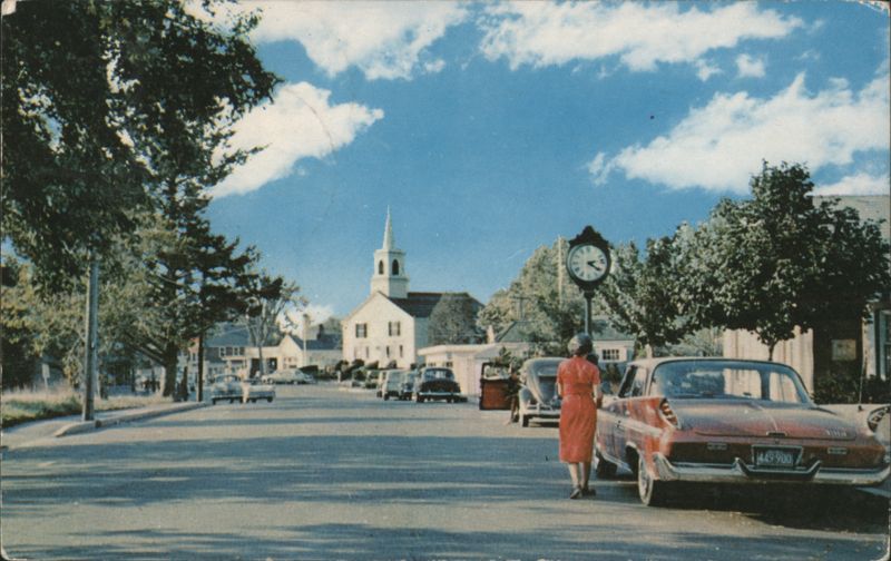Main Street Osterville, Cape Cod Church Steeple Massachusetts