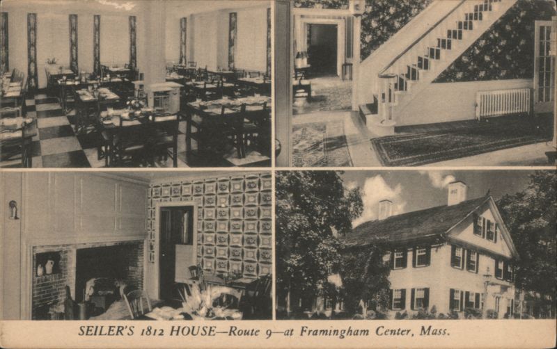 SEILER'S 1812 HOUSE Restaurant & Interior Views Framingham Center Massachusetts