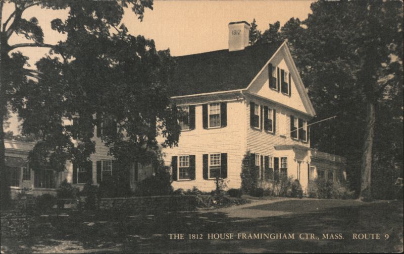 The 1812 House, Framingham Centre, Route 9 Massachusetts