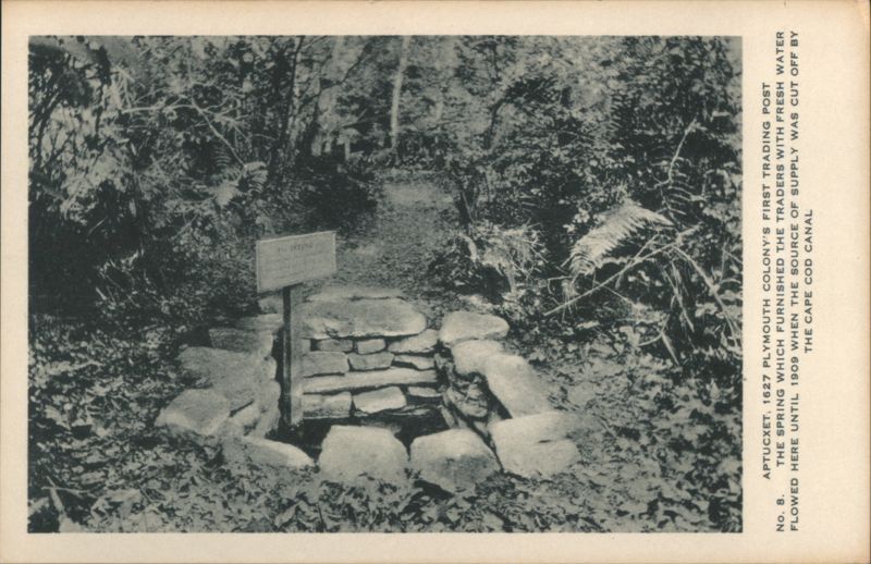 Aptucket 1627 Plymouth Colony First Trading Post Water Source Massachusetts
