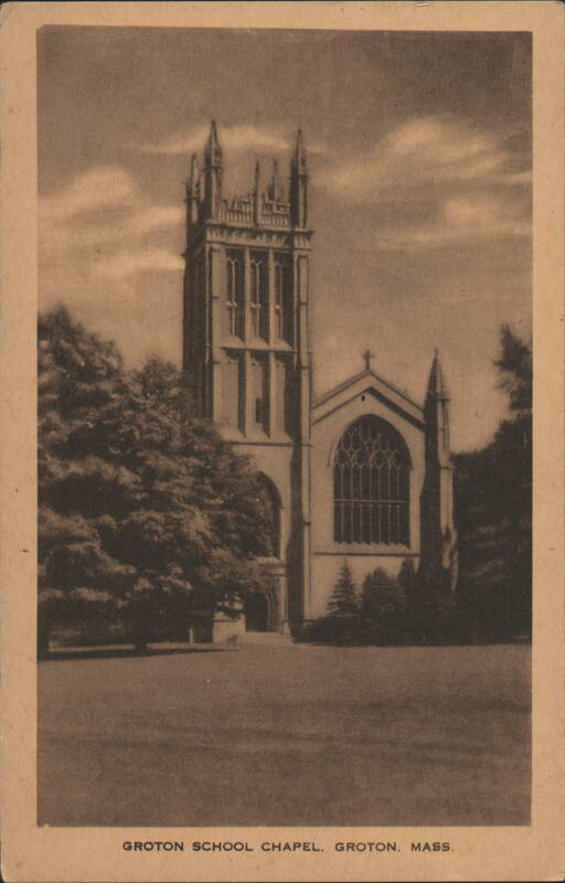 Groton School Chapel, Gothic Perpendicular Tower Massachusetts