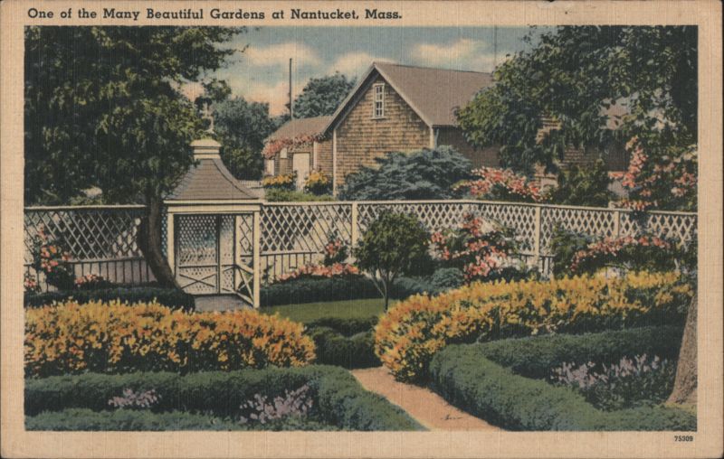 Beautiful Gardens, Nantucket, MA Massachusetts