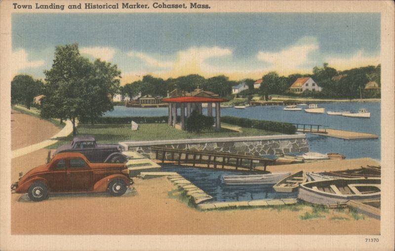 Town Landing and Historical Marker, Cohasset, Mass. Massachusetts