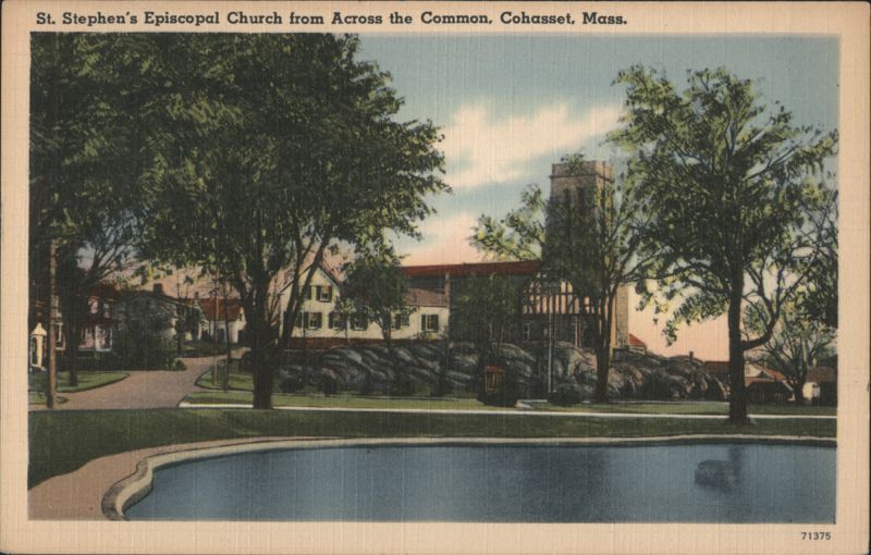 St. Stephen's Episcopal Church from Across the Common Cohasset Massachusetts