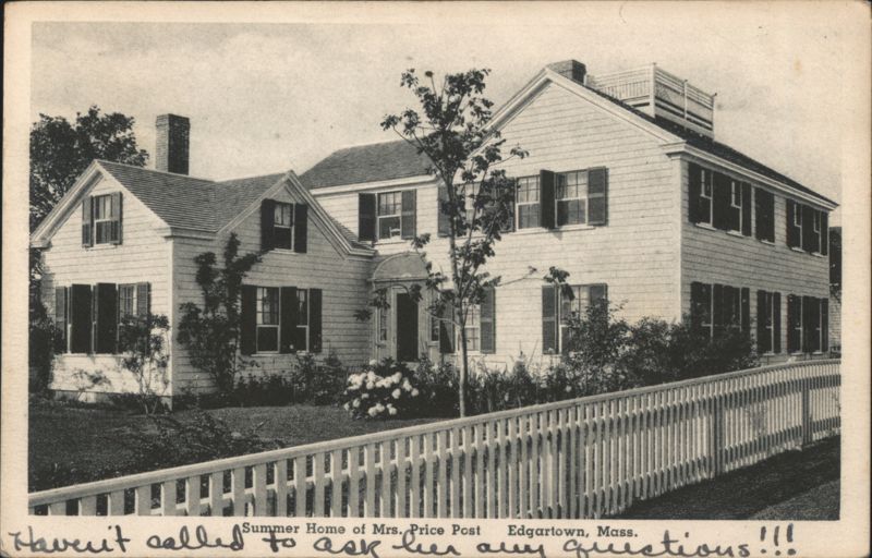 Summer Home of Mrs. Price Post, Edgartown, MA Massachusetts