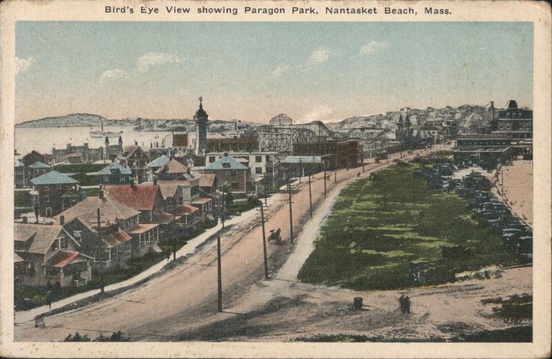 Bird's Eye View showing Paragon Park, Nantasket Beach Massachusetts