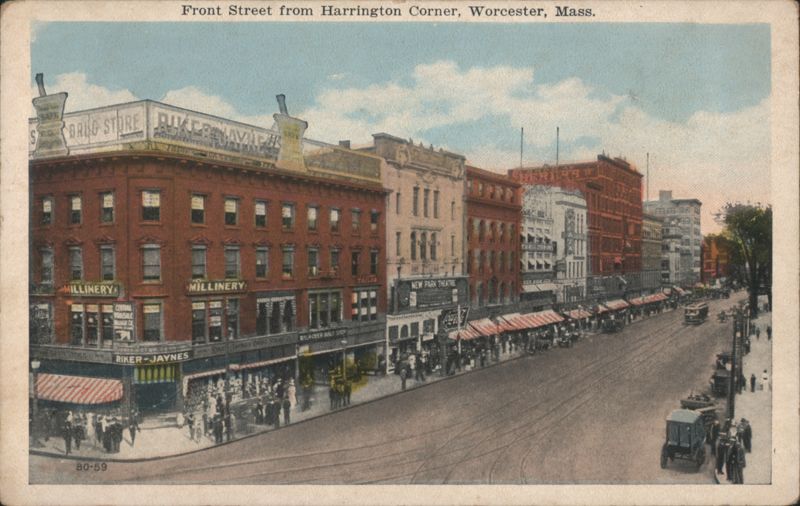 Front Street from Harrington Corner Worcester Massachusetts