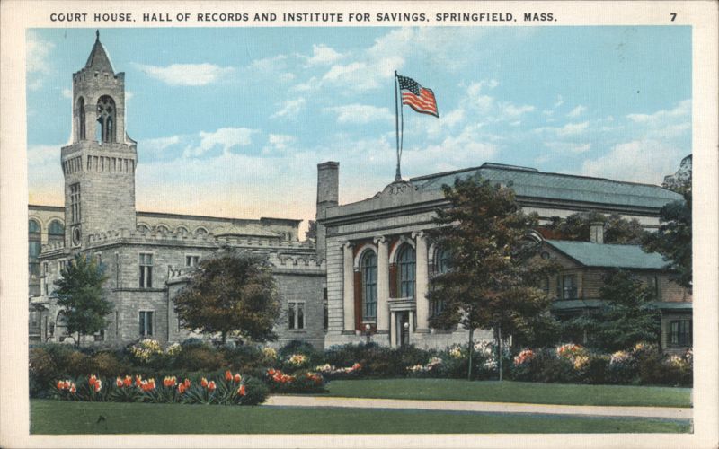 Court House, Hall of Records, Institute for Savings Springfield Massachusetts