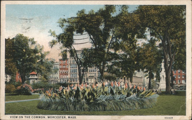 View on the Common, Worcester, MA Massachusetts