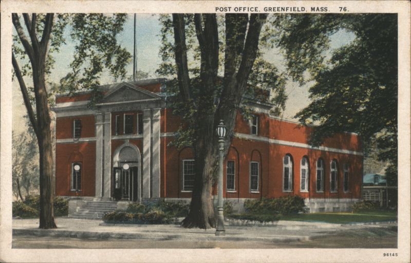 Post Office, Greenfield, Mass. Massachusetts