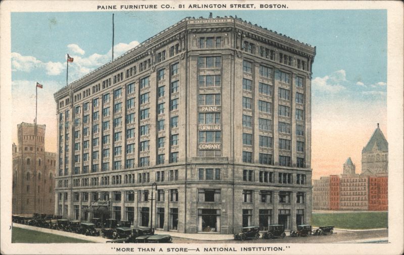 Paine Furniture Co., 81 Arlington Street, Boston Massachusetts