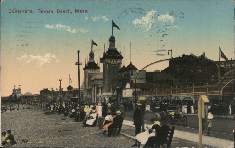 Boulevard, Revere Beach, Mass. Massachusetts