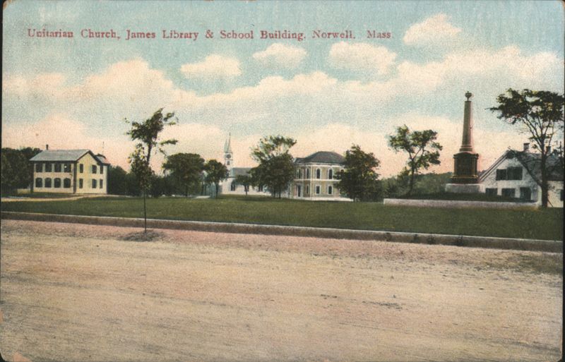 Unitarian Church, James Library & School Building, Norwell Massachusetts