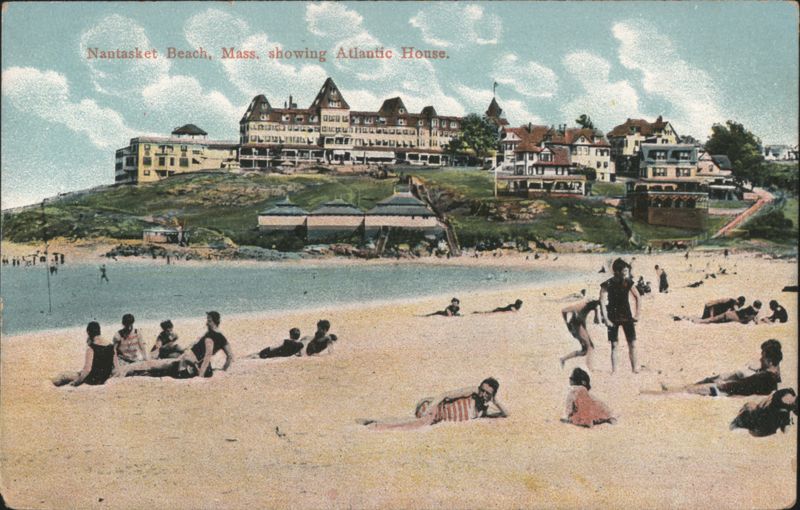 Nantasket Beach, MA Atlantic House & Beach Scene Massachusetts