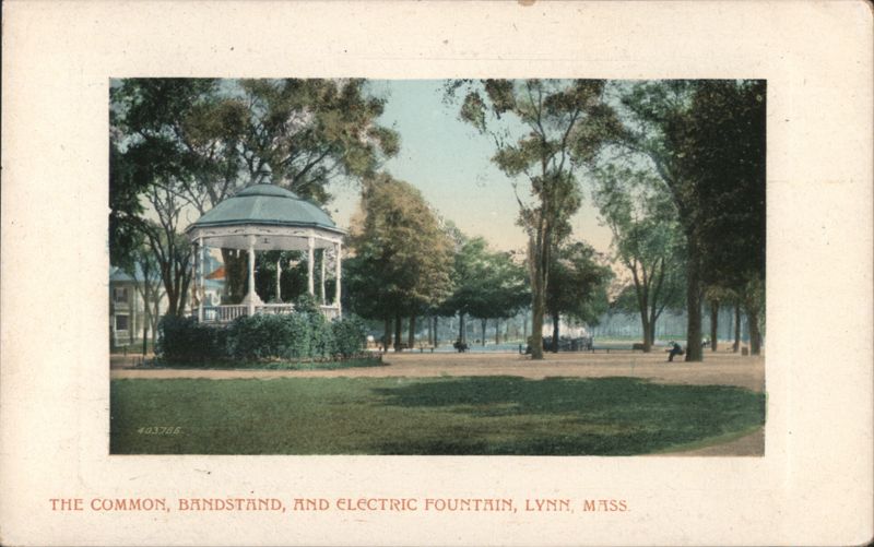 The Common, Bandstand, and Electric Fountain Lynn Massachusetts