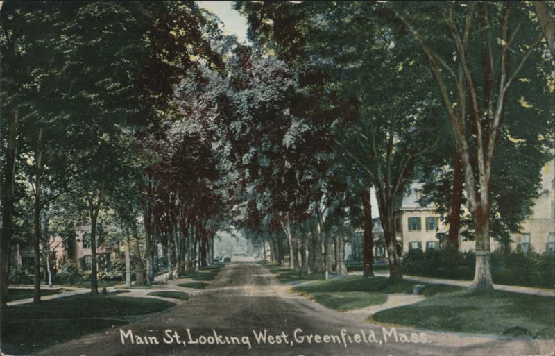 Main St, Looking West, Greenfield Massachusetts