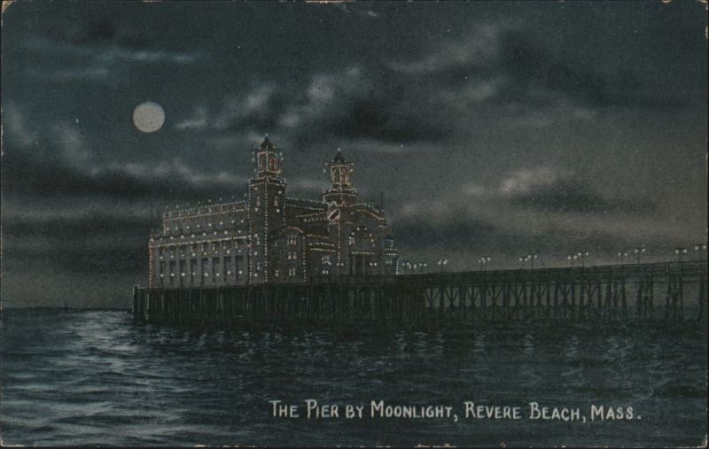 The Pier by Moonlight, Revere Beach, MA Massachusetts