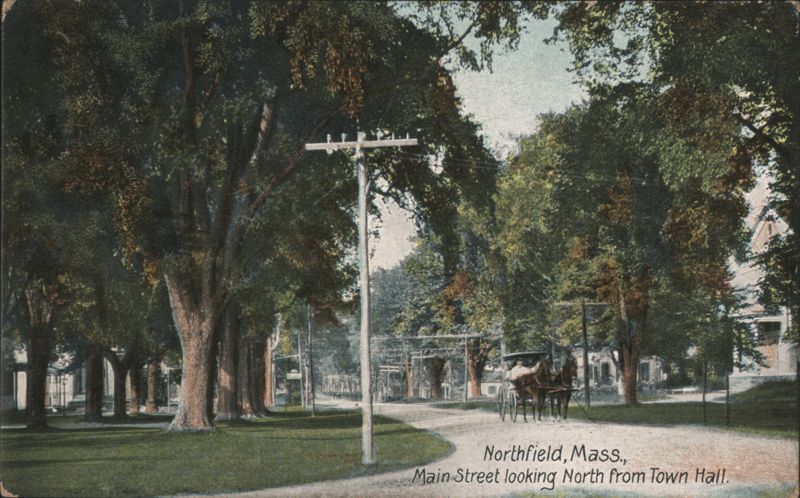 Northfield, Mass. Main Street looking North from Town Hall. Massachusetts
