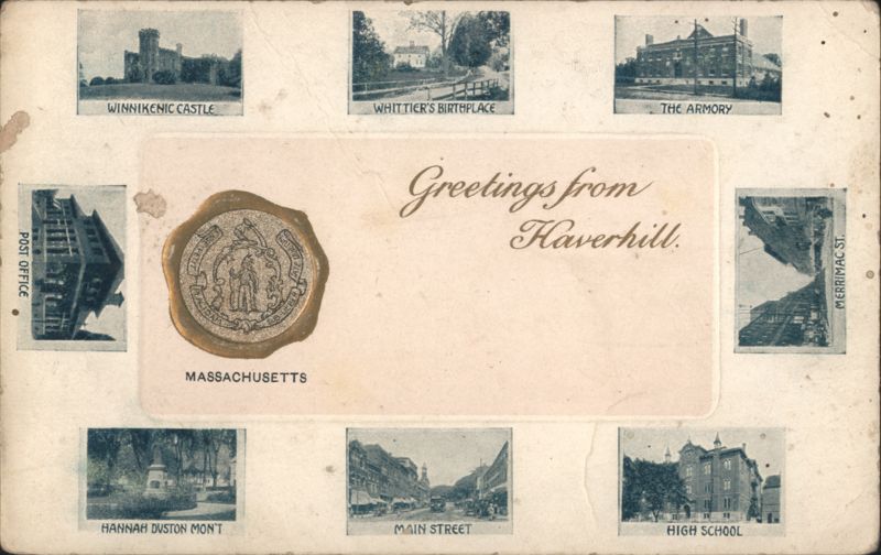 Haverhill MA Multiview: Castle, Birthplace, Armory, Post Office Massachusetts