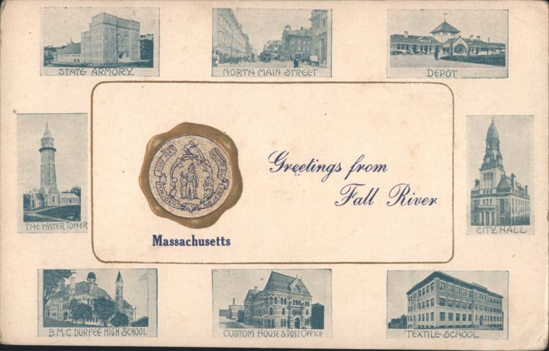 Greetings from Fall River MA Multi-View Massachusetts