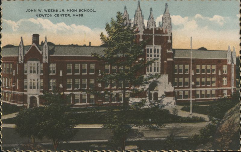 John W. Weeks Jr. High School Building Newton Centre Massachusetts