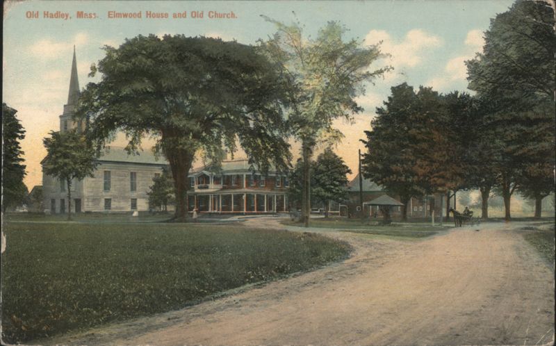 Elmwood House and Old Church Street Scene Hadley Massachusetts