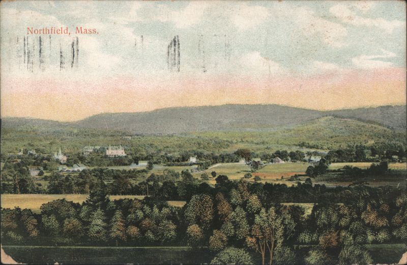 Scenic Landscape View of Valley and Hills Northfield Massachusetts