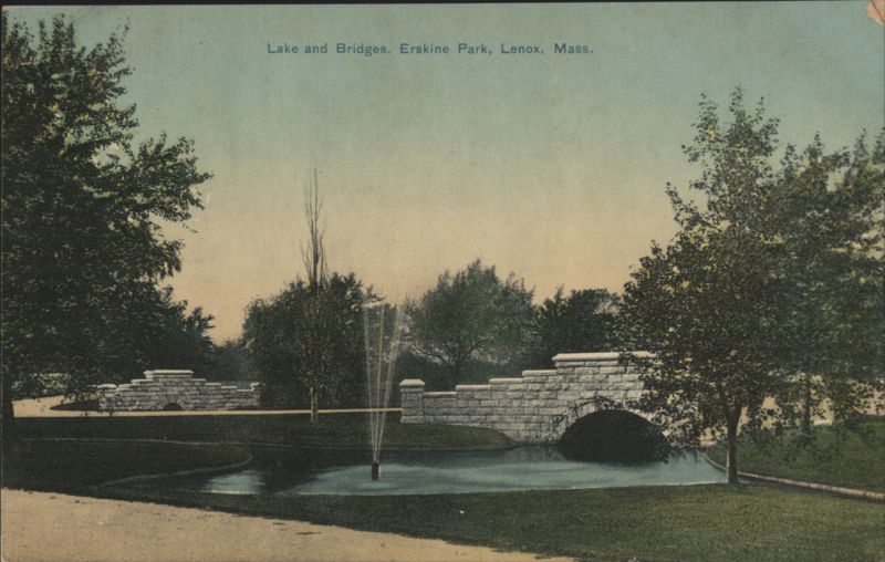 Lake and Bridges, Erskine Park, Lenox, Mass. Massachusetts