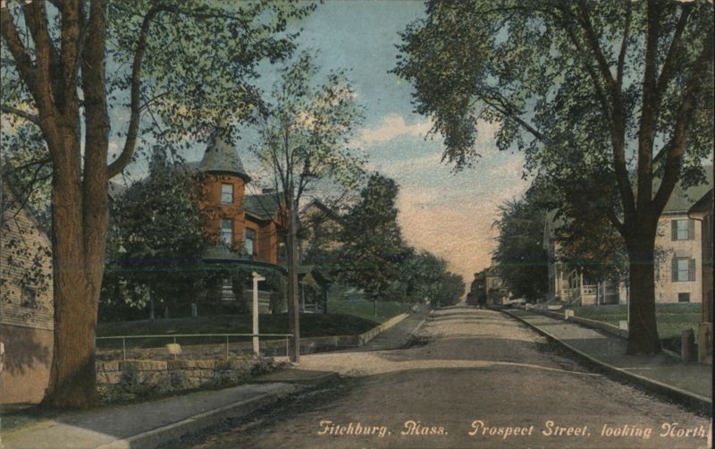 Fitchburg, Mass. Prospect Street, looking North Massachusetts