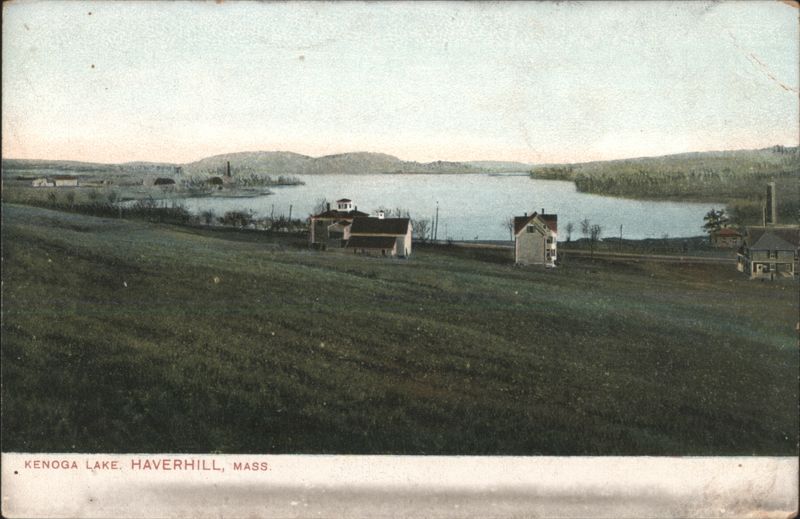 Kenoga Lake, Haverhill, MA - Lakeside View with Houses Massachusetts