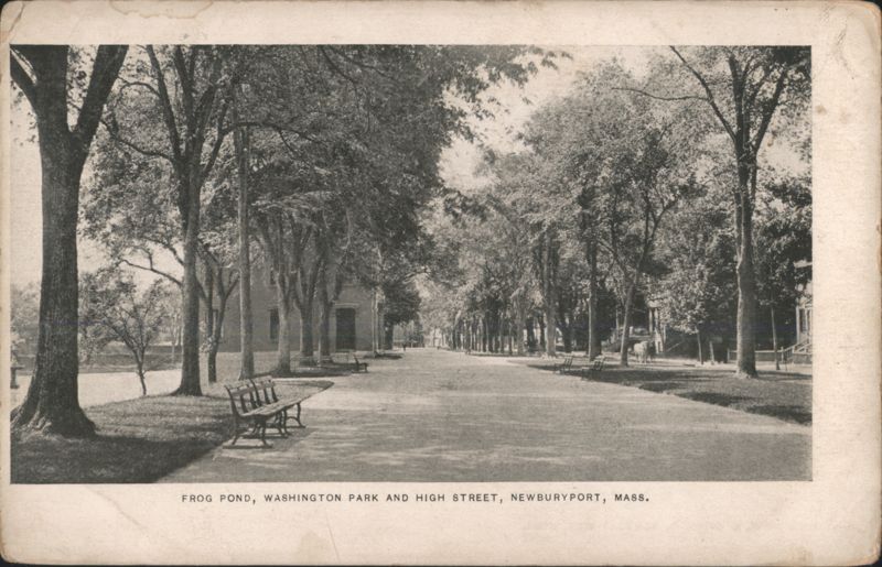 Frog Pond, Washington Park and High Street Newburyport Massachusetts