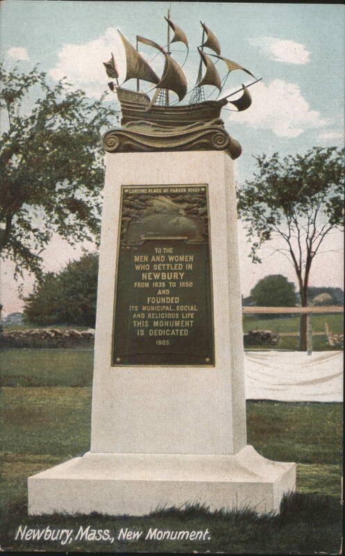 Newbury MA New Monument, Settlers 1635-1650, Ship Topper Massachusetts