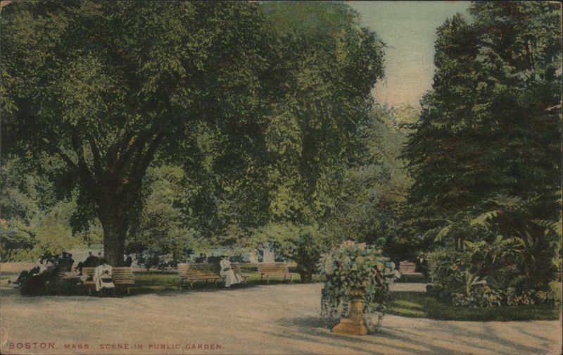 Boston Public Garden Scene, Massachusetts