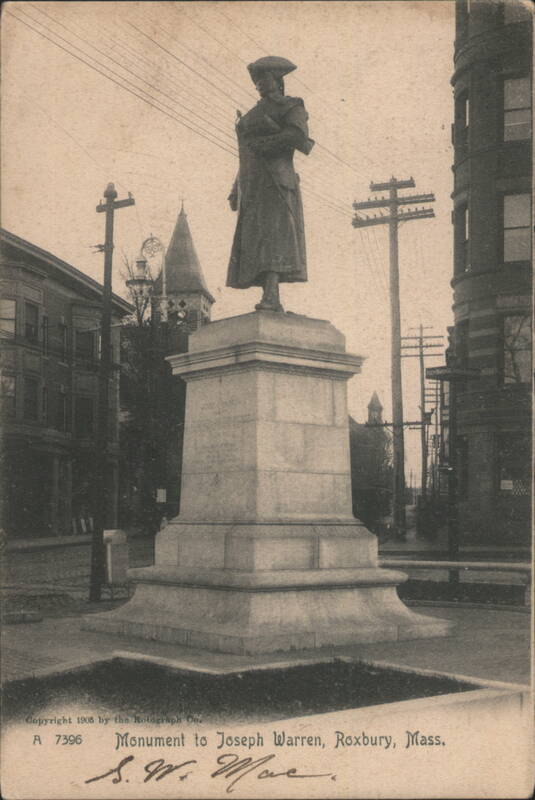 Monument to Joseph Warren, Roxbury, Mass. Massachusetts
