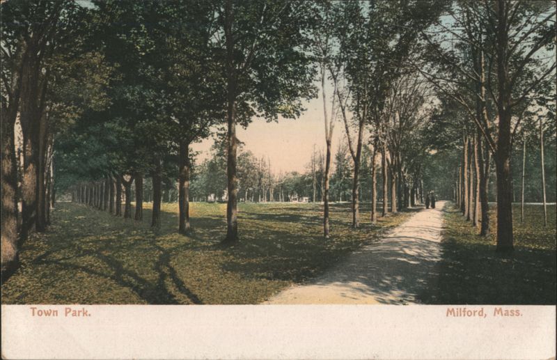 Town Park, Tree-Lined Path Milford Massachusetts