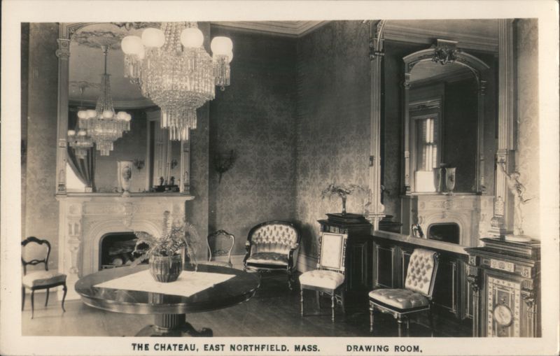 The Chateau Drawing Room, East Northfield, Mass. Massachusetts