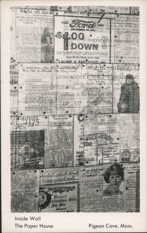 Inside Wall The Paper House, Pigeon Cove, MA Massachusetts