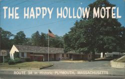 Happy Hollow Motel, Route 3A, Plymouth, MA Postcard