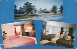 Top O' Morn Motor Lodge, Exterior & Interior Rooms Postcard