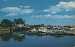 Bickford's Marina & The Studio Restaurant Postcard