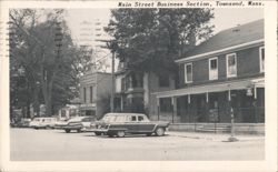 Main Street Business Section, Townsend, MA Postcard