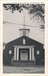 Saint Vincent de Paul Church, Baldwinville, Mass. Postcard