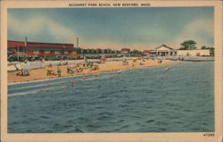 Acushnet Park Beach, New Bedford, MA Postcard