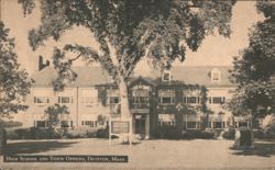 High School and Town Offices, Dighton, Mass. Postcard