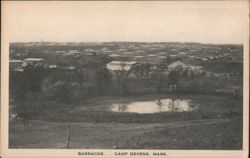 Barracks, Camp Devens, MA Postcard