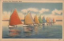 Rainbow Fleet, Nantucket, MA Postcard