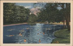 Swimming Pool, Greenfield Postcard